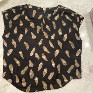 Joie silk feather blouse size Medium